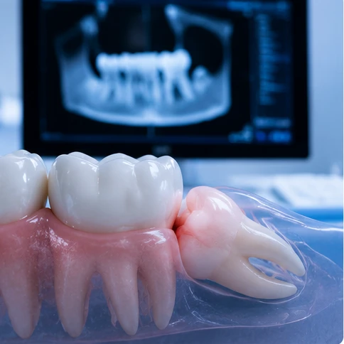 Extracție măsea de minte inclusă – radiografie panoramică și planificare chirurgie dentară Sector 2